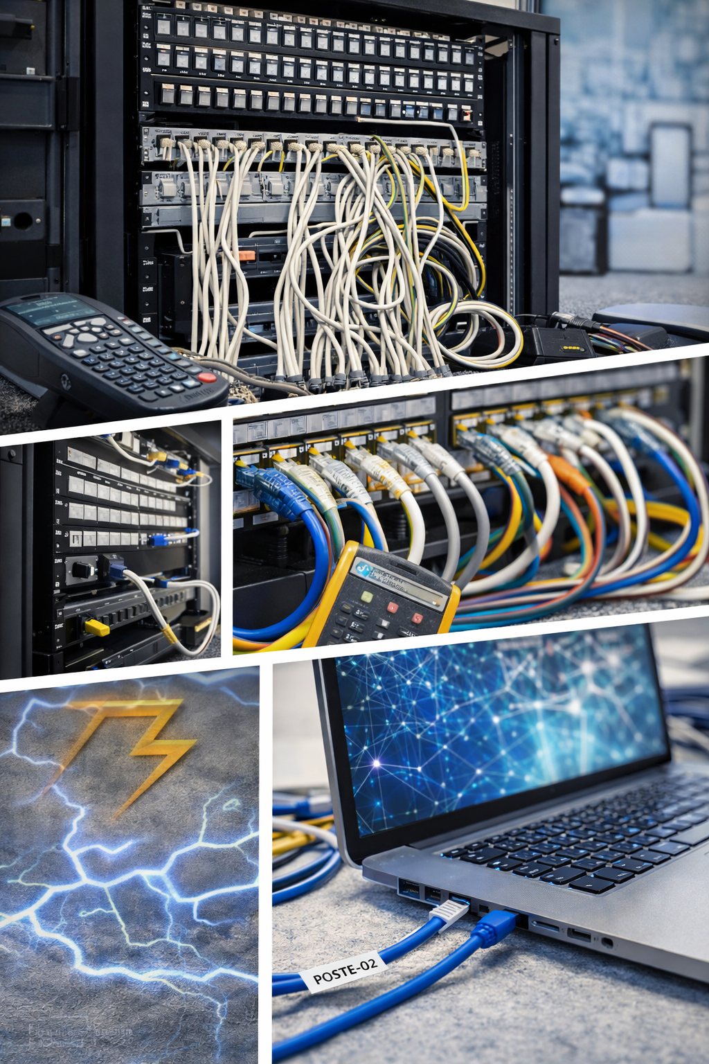 Installation câblage informatique entreprise Paris - baie de brassage RJ45